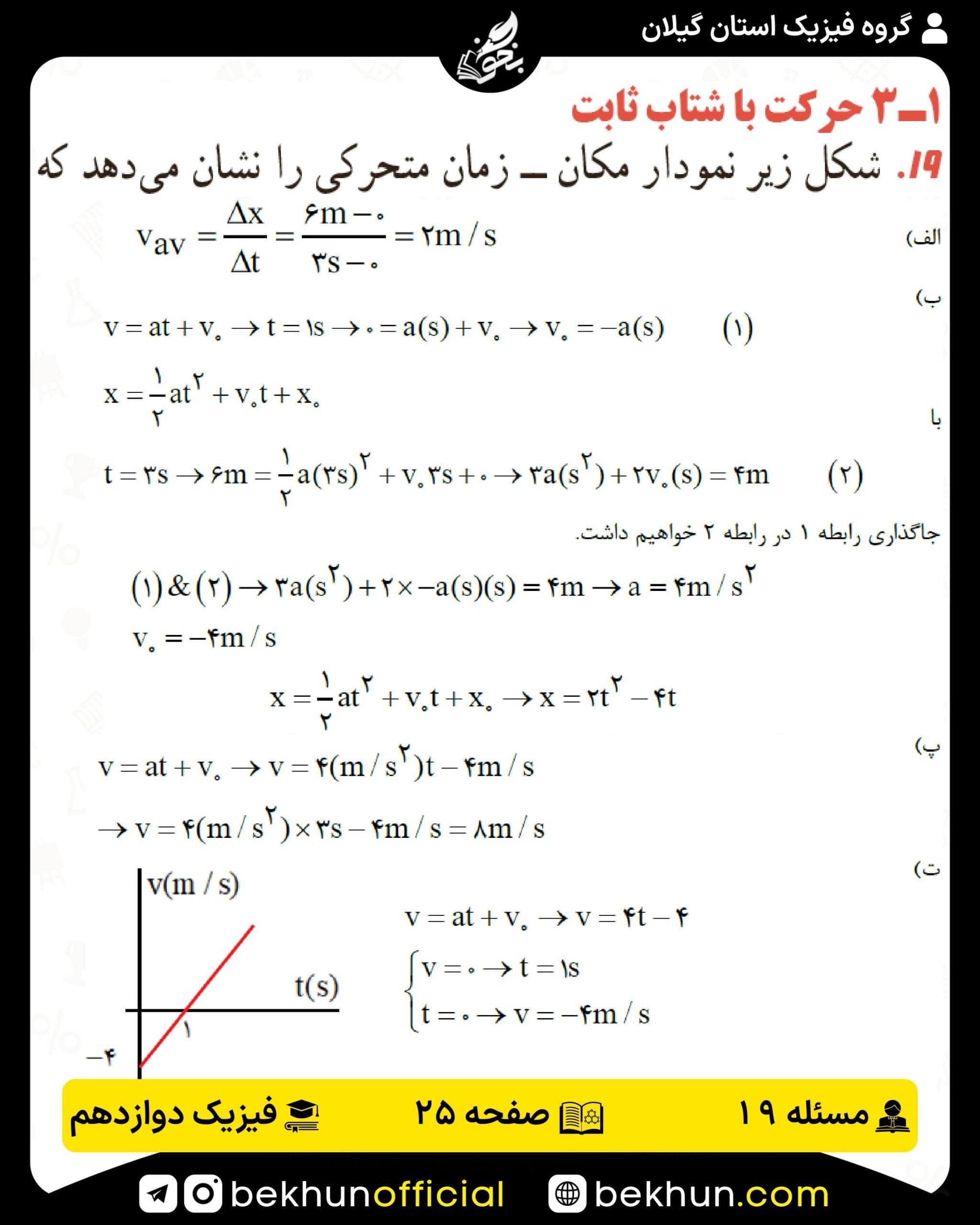 جواب پرسشها و مسئلههای فیزیک دوازدهم تجربی 149 پاسخ پرسش و مسئله 19 صفحه 25 فیزیک دوازدهم تجربی